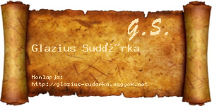 Glazius Sudárka névjegykártya